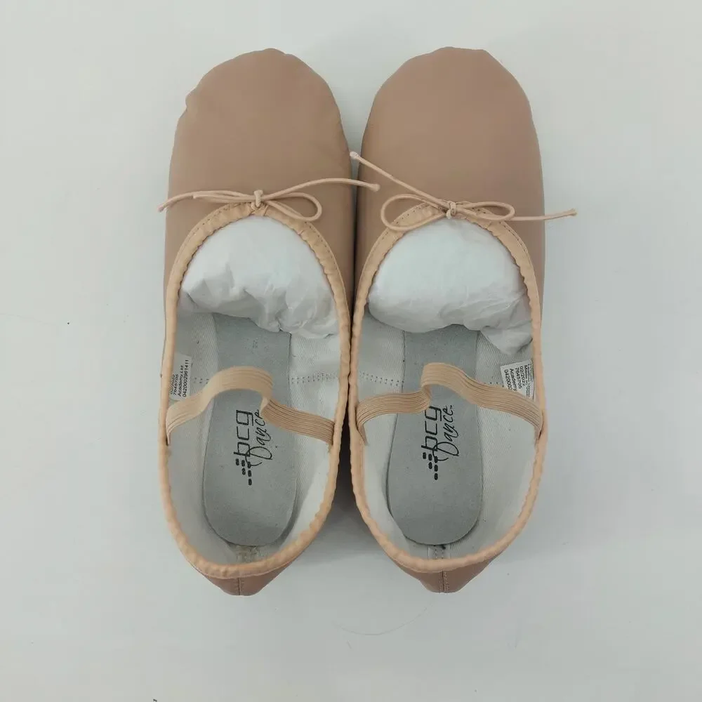 bcg Dance Ballet Slippers Pink Dance Leather 3D Youth Bow
